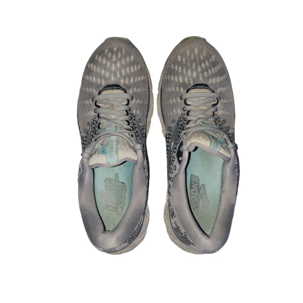 Brooks Glycerin 17 Gray/Aqua Blue Running Shoes Size 9 Women's - Picture 8 of 11